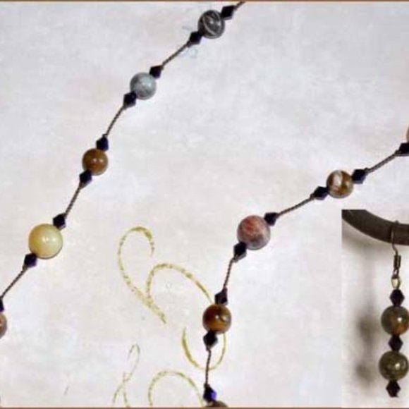 Handmade Hand Knotted Double Strand Boho Style Beaded 52 Inch Necklace - Picture 2 of 5
